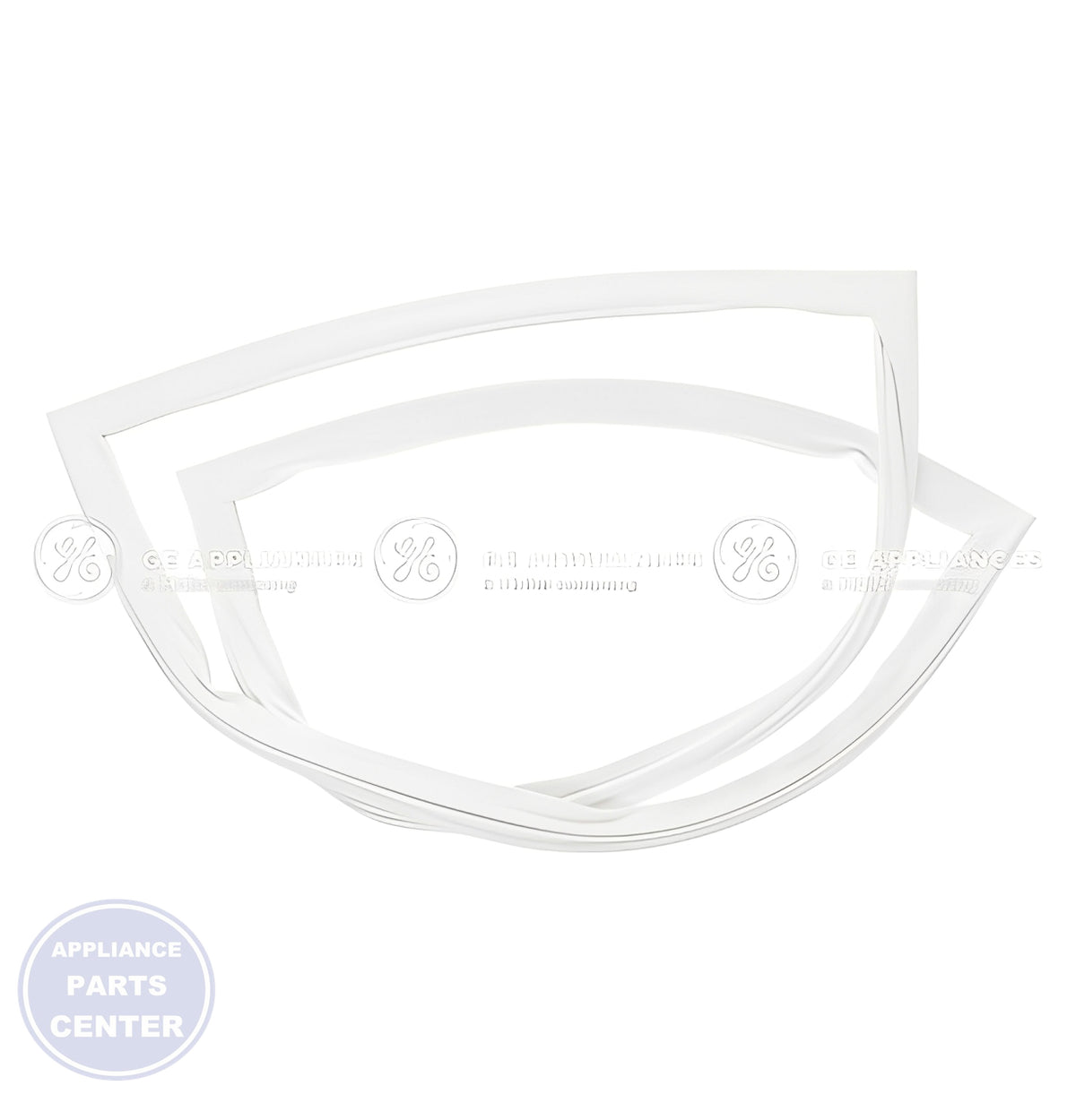 REFRIGERATOR DOOR GASKET WHITE WR14X29372 - Side view with specific measurements