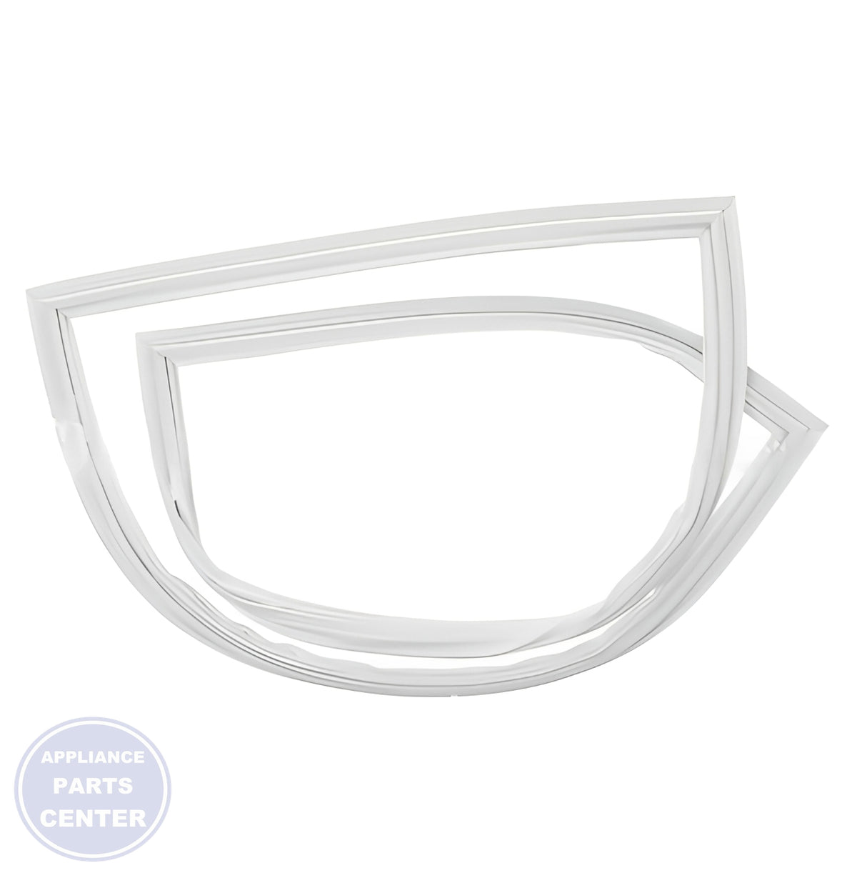 GE REFRIGERATOR DOOR GASKET WHITE WR14X29374 - Side view with precise measurements