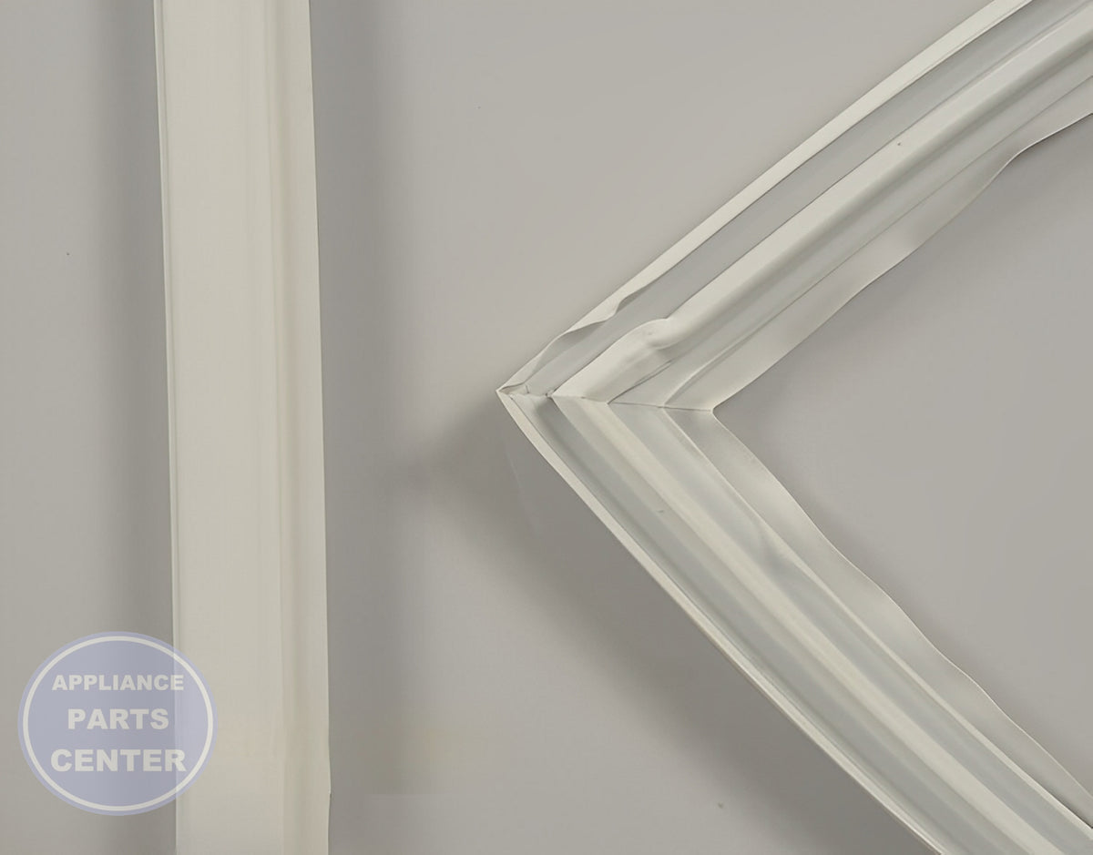 GEH FRESH FOOD DOOR GASKET WHITE WR14X30983 - Main view showing snug fit for GEH models