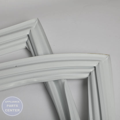 GEH WHITE FRESH FOOD DOOR GASKET 19 - Main view showing airtight seal for GEH models