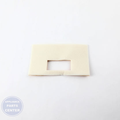CONVERTIBLE DRAWER DAMPER FOAM WR14X31873 - Side view with airtight seal measurements