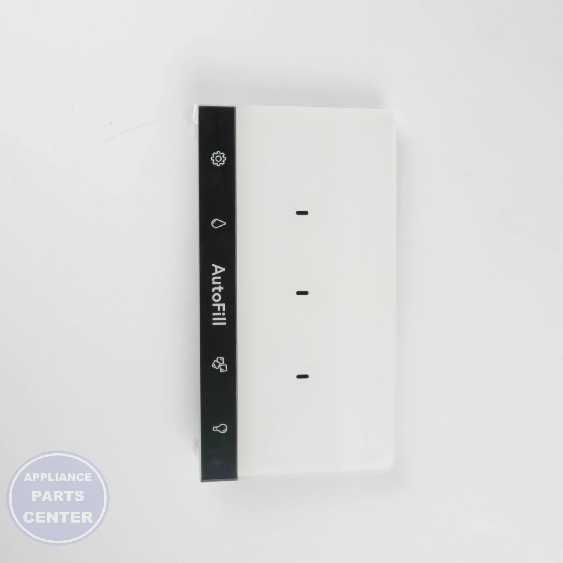 MATTE WHITE CAPACITIVE TOUCH AUTOFILL DISPLAY WR16X32112 - Side view with Circuit Board & Timer specs