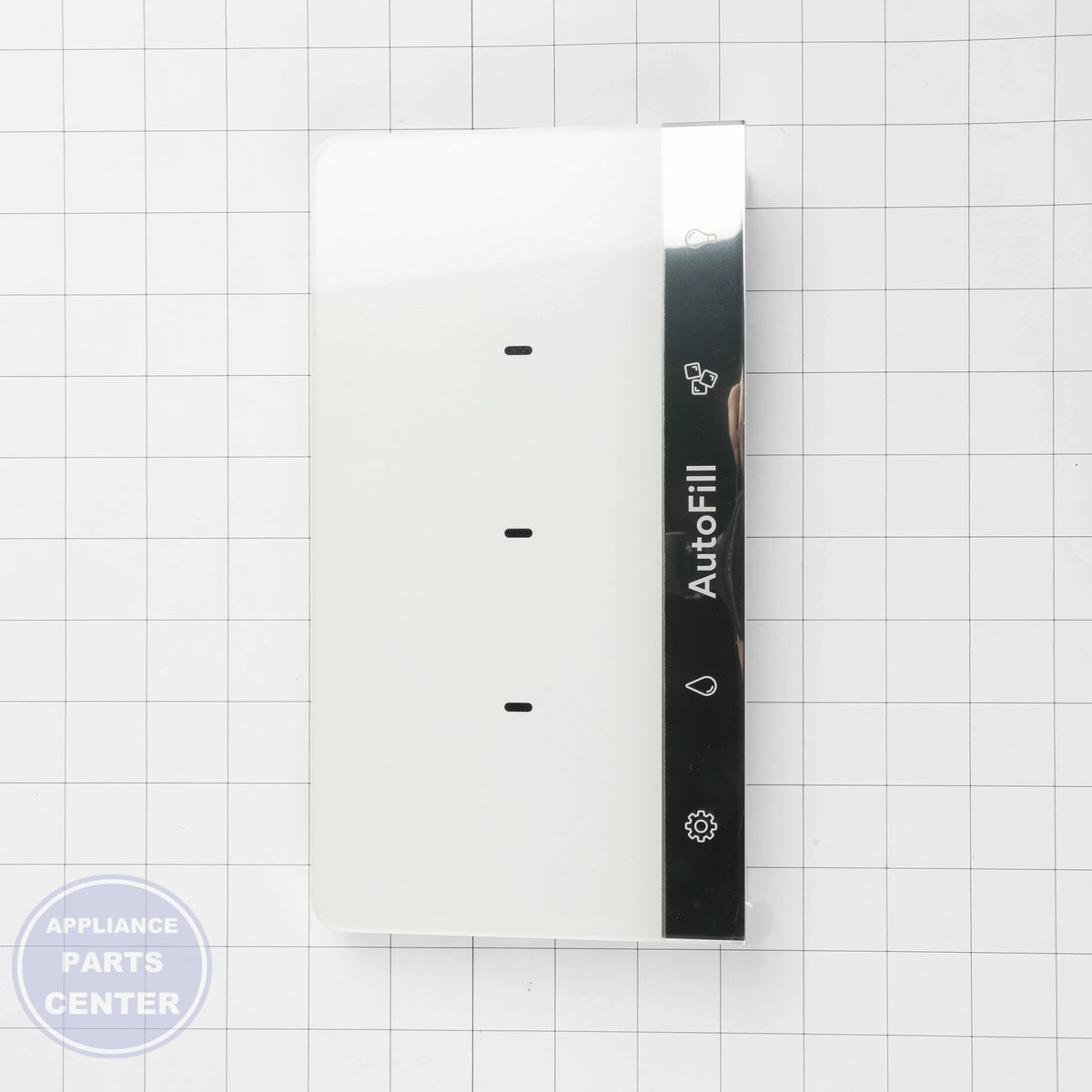GEH MATTE WHITE CAPACITIVE TOUCH AUTOFILL DISPLAY WR16X32112 - Installation in GEH Refrigerator displaying key mounting points