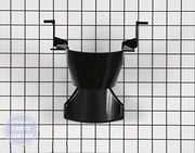 GE REFRIGERATOR ICE DISPENSER FUNNEL WR17X11267 - Main view showing smooth ice dispensing for WR17X10743, WR17X11148, WR17X11277 models