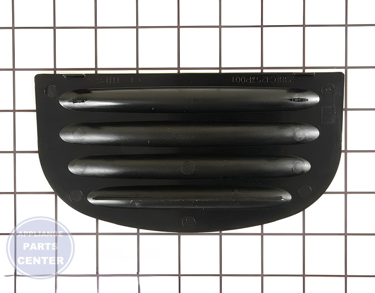 GE REFRIGERATOR GRILLE RECESS BLACK WR17X11655 - Detailed view of essential technical details