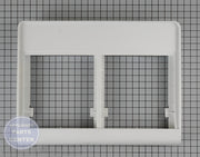 GE REFRIGERATOR VEGETABLE PAN COVER WR17X11662 - Main view showing fresh produce storage for specific models