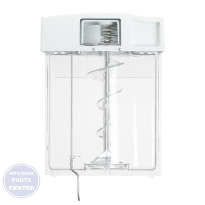 GEH BUCKET AND AUGUER ASM WR17X12111 - Installation in GEH refrigerator showing key mounting points