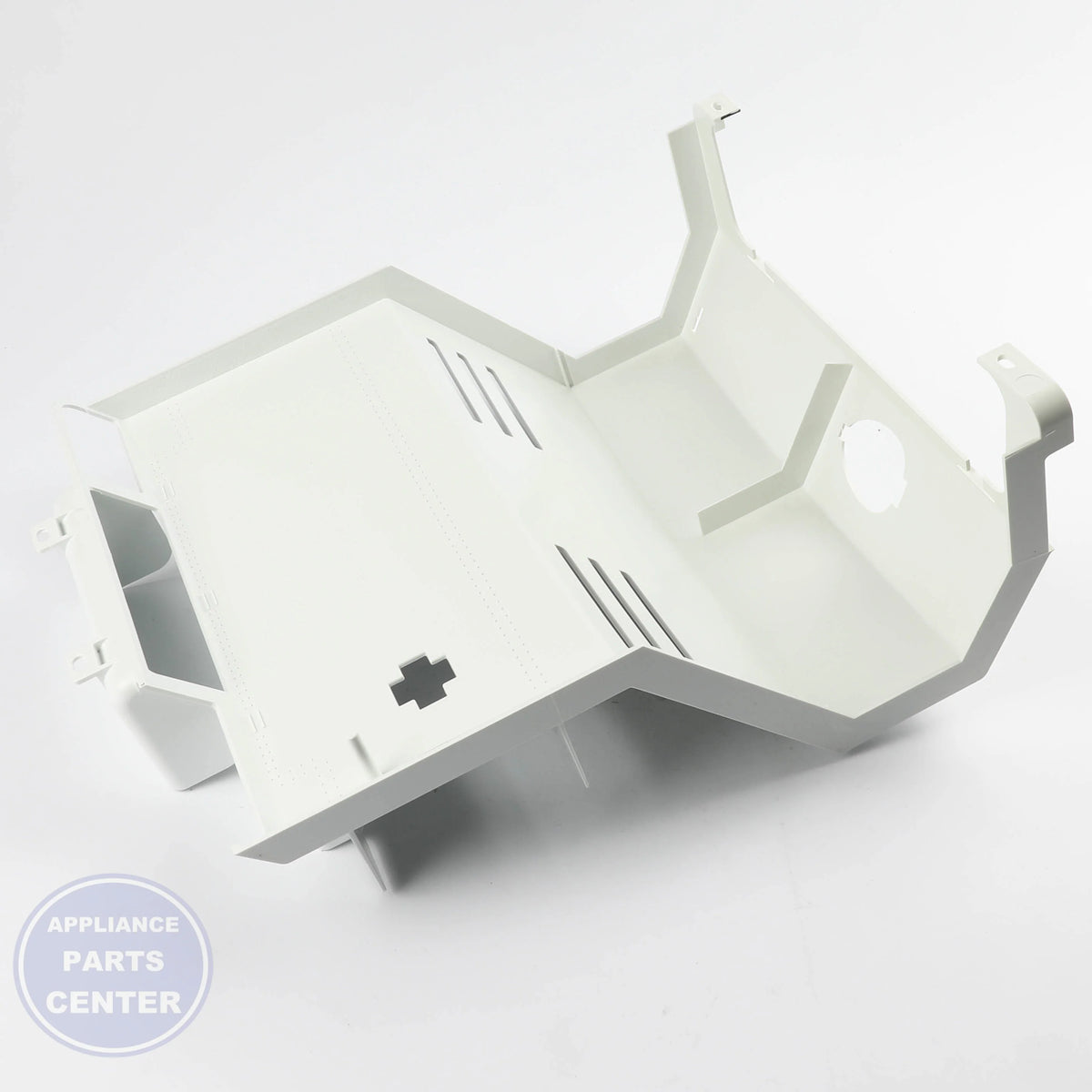 GEH PLENUM FAN EVAPORATOR WR17X12358 - Installation in specific GEH model showcasing key mounting points