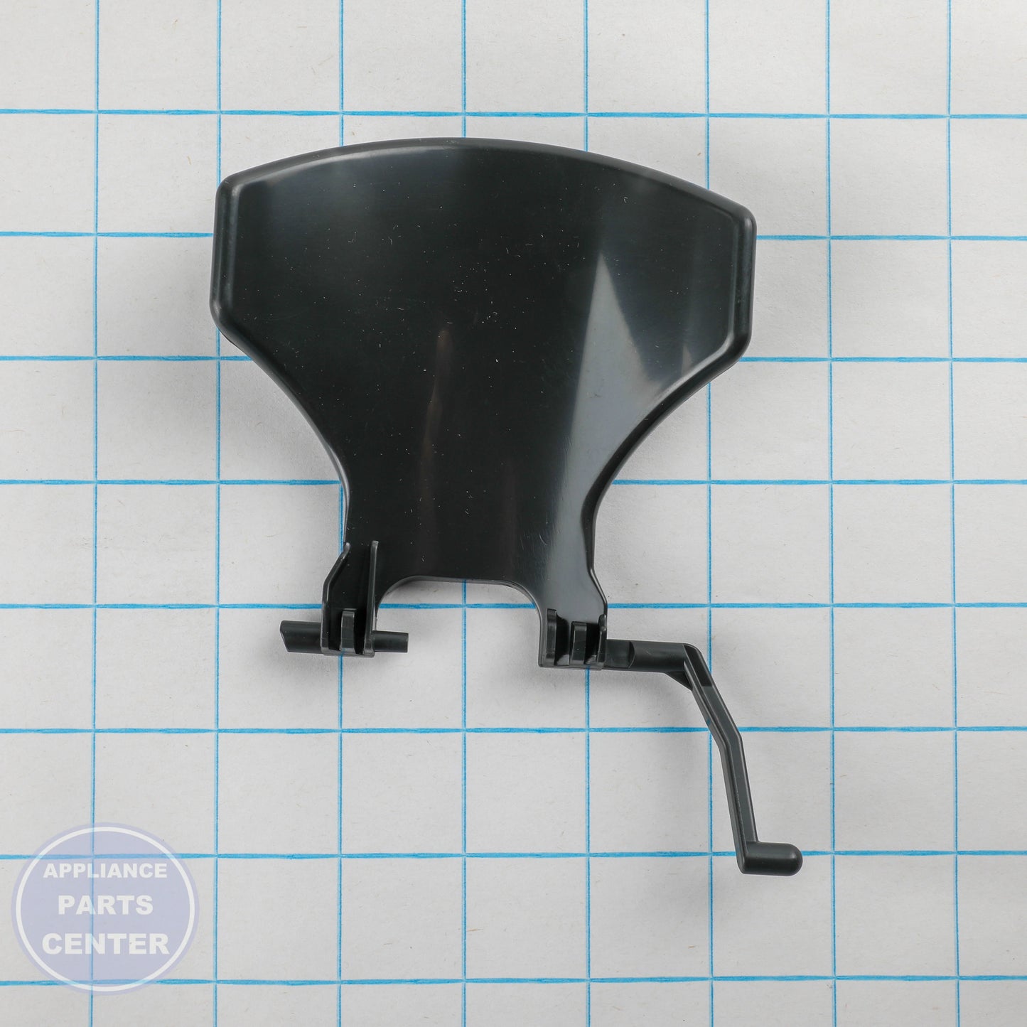REFRIGERATOR ICE DISPENSER PADDLE WR17X12494 - Side view with durable material specs