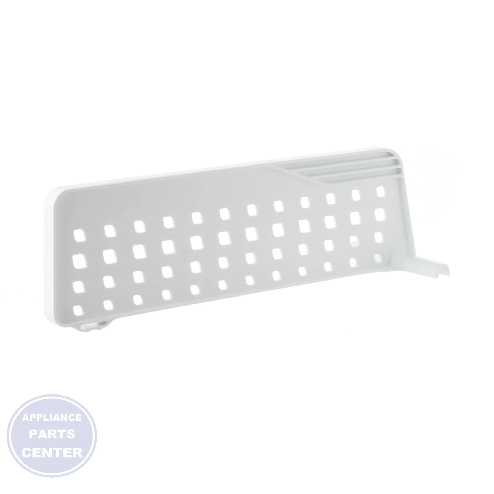DIVIDER MEAT PAN WR17X13074 - Side view with precise measurements
