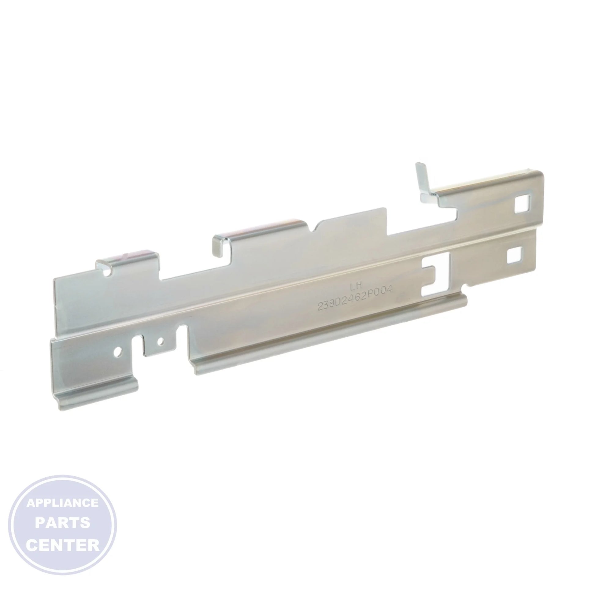 BRACKET SLIDE LH WR17X13190 - Side view with sturdy measurements for compatible models