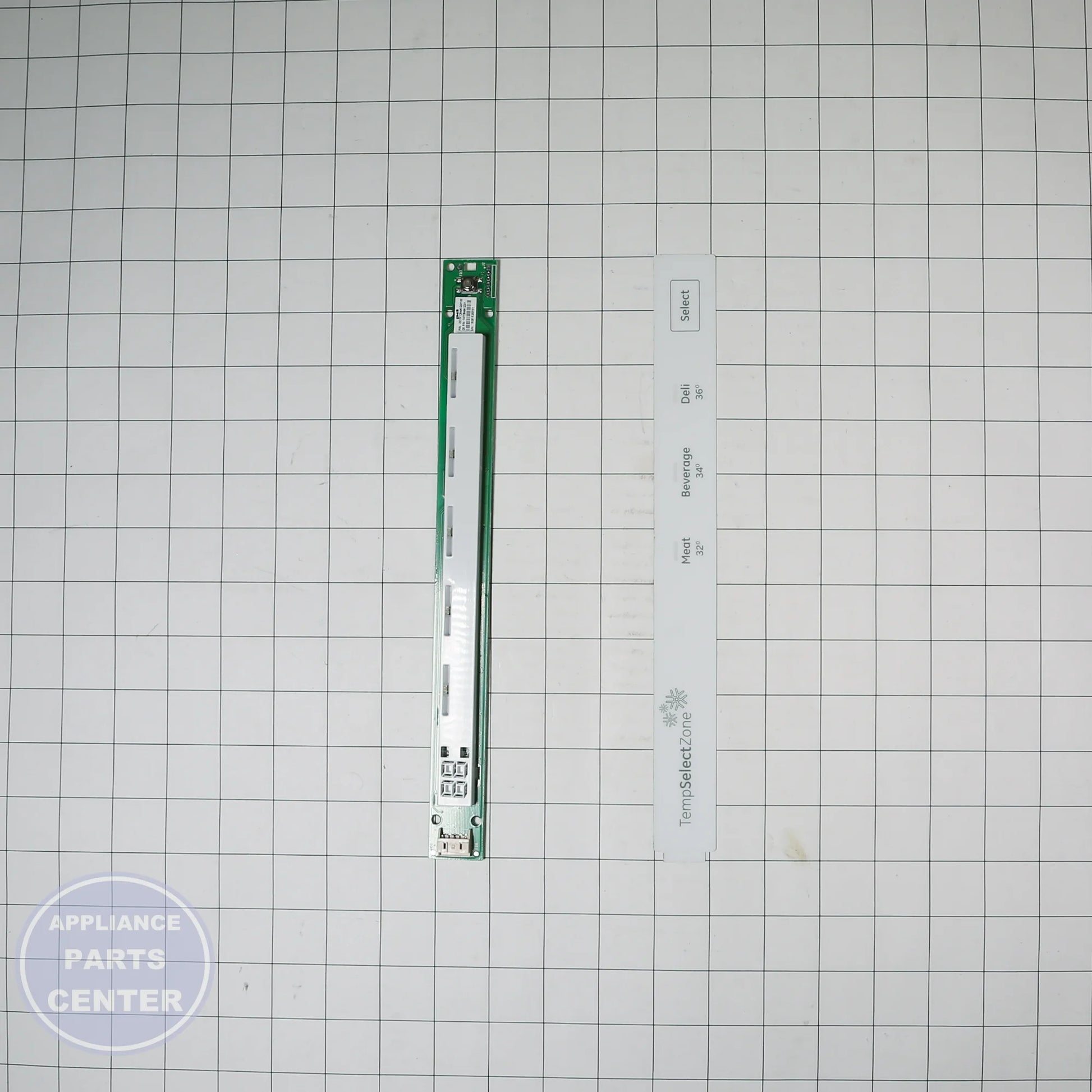 PCB BOARD DELI W/ OVRLY WR17X23042 - Side view with precise measurements