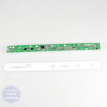 GEH PCB BOARD DELI W/ OVRLY WR17X23042 - Main view showing temperature control for GEH models