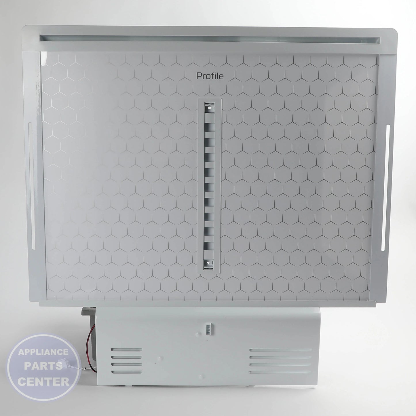 FRESH VIEW AIR TOWER W/ FAN AND LED - Side view with precise technical specifications