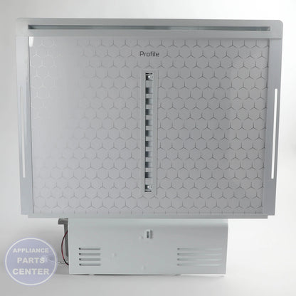 FRESH VIEW AIR TOWER W/ FAN AND LED - Side view with precise technical specifications