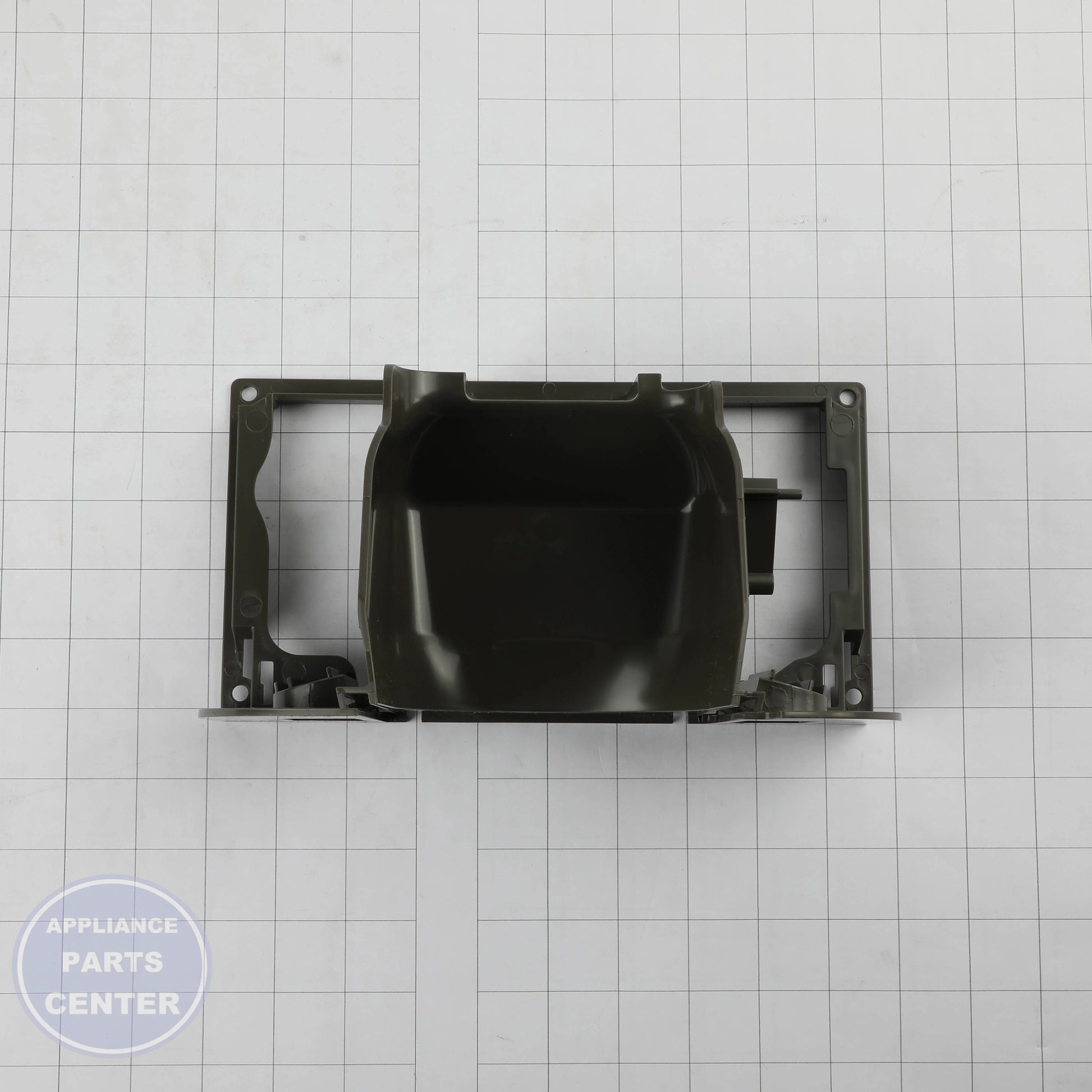 HOUSING SHIELD DISP GREY WR17X34253 - Side view with dimensions