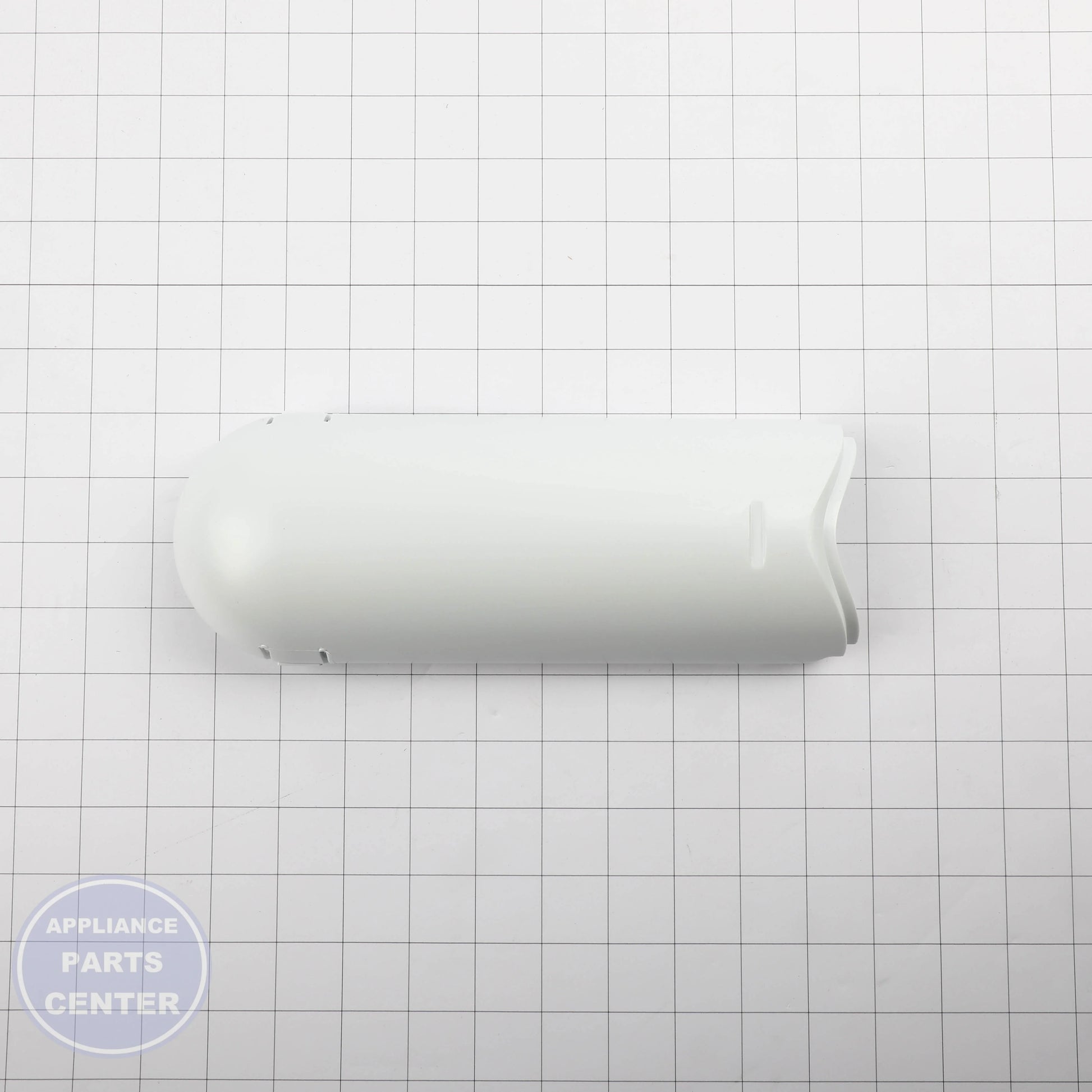 XWFE FILTER COVER WR17X34686 - Side view with precise measurements