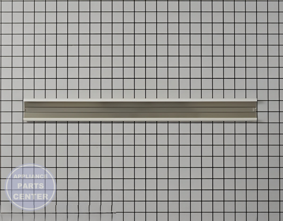 GE REFRIGERATOR DOOR SHELF BAR FRONT WR17X3691 - Detailed view of shelf bar front technical details