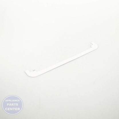REFRIGERATOR DAIRY COMPARTMENT TRIM WR22X10043- Side view with precise measurements