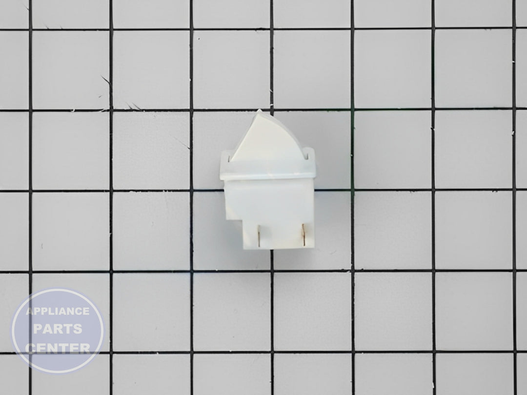 GE REFRIGERATOR LIGHT SWITCH WR23X10725 - Side view with specific size measurements
