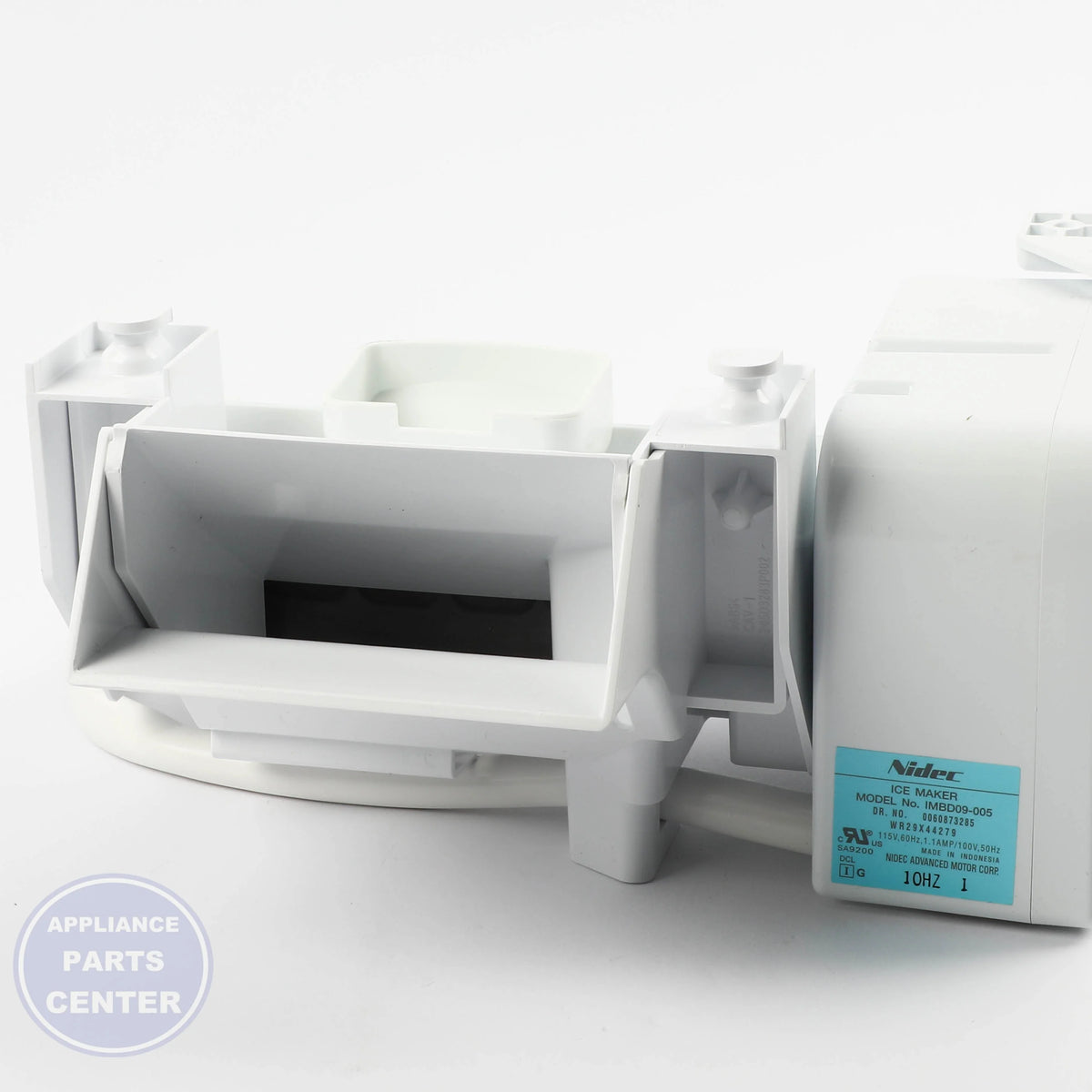 GEH WR29X44279 SMALL CUBE ICEMAKER - Installation in GEH Refrigerator showing key mounting points
