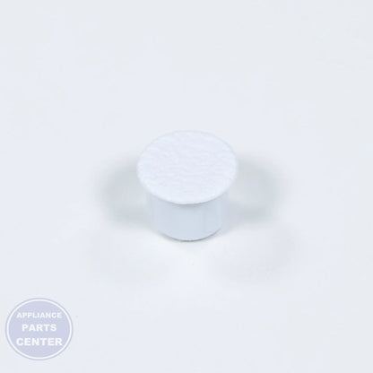PLUG BTN WHT WR2X8233 - Side view with precise measurements