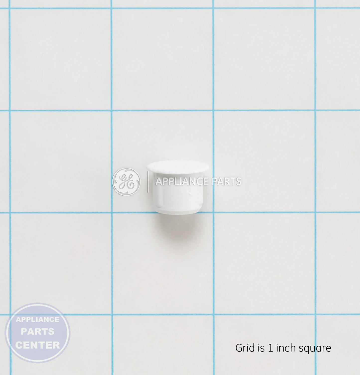 GEH PLUG BTN WHT WR2X8233 - Main view showing secure fit for specific models