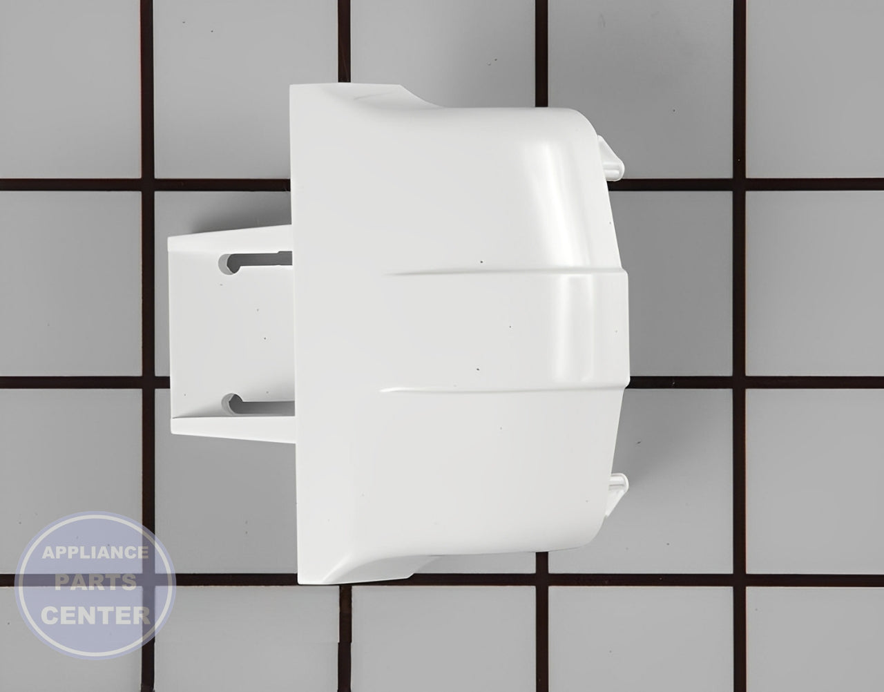 GE REFRIGERATOR DOOR SHELF BAR ENDCAP WR2X9144 - Main view showing sturdy support for various models