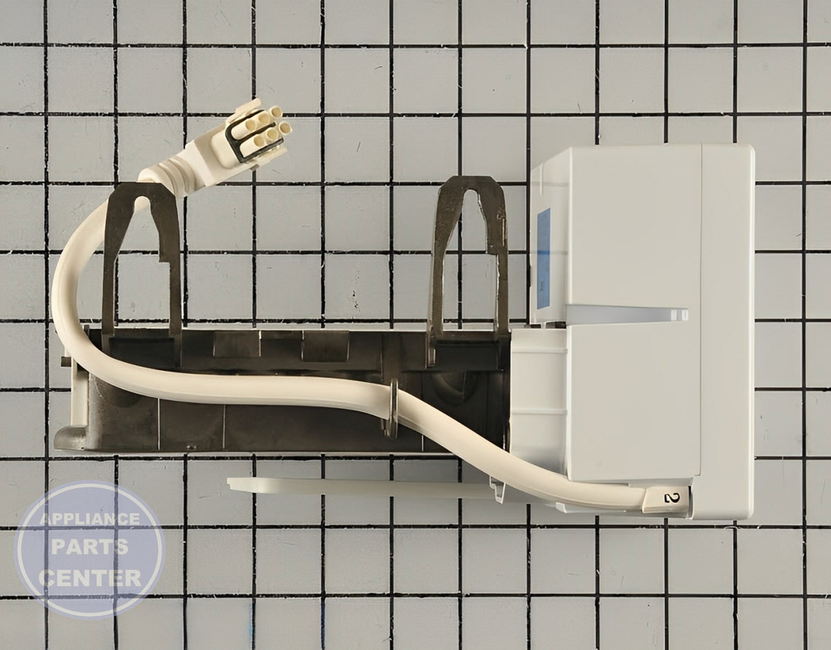 GE REFRIGERATOR ICE MAKER WR30X10093 - Detailed view of high-quality ice maker for GE appliances