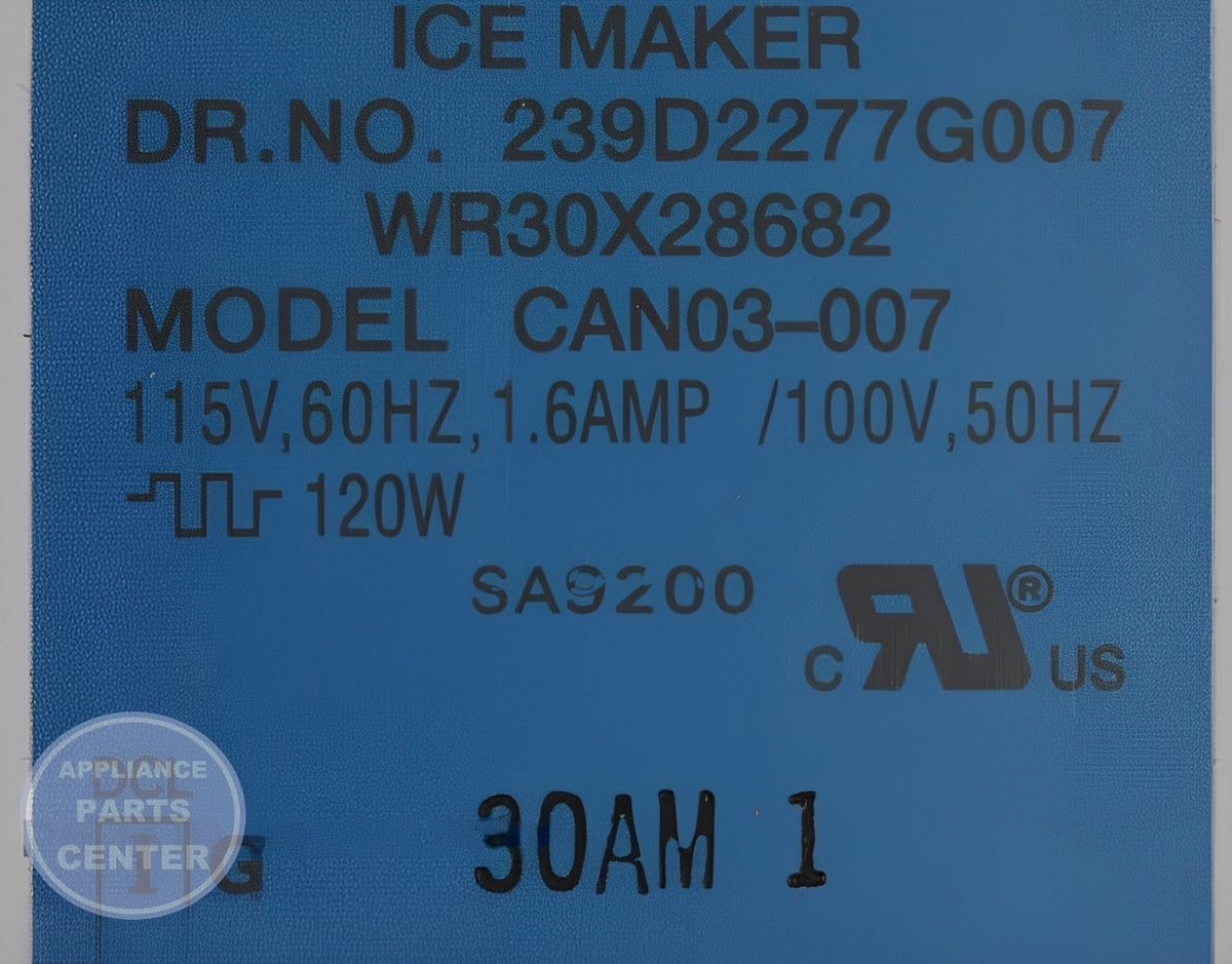 GE REFRIGERATOR ICEMAKER WR30X28682 - Detailed view of high-quality technical features