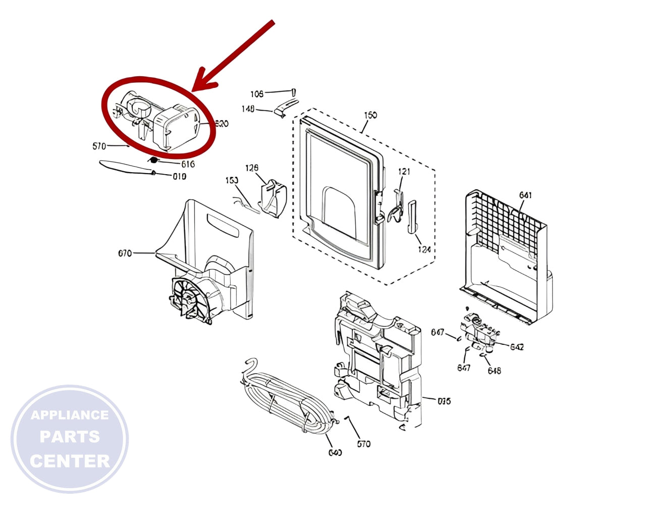 GE REFRIGERATOR ICEMAKER WR30X28731 - Main view showing efficient ice production for various GE refrigerator models