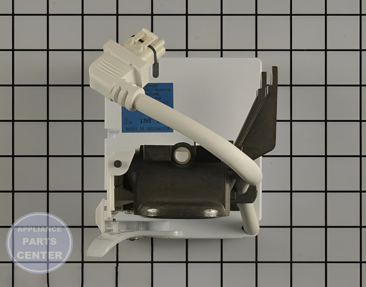 GE REFRIGERATOR ICEMAKER ASSEMBLY WR30X35285 - Installation in GEN Refrigerator showing key mounting points