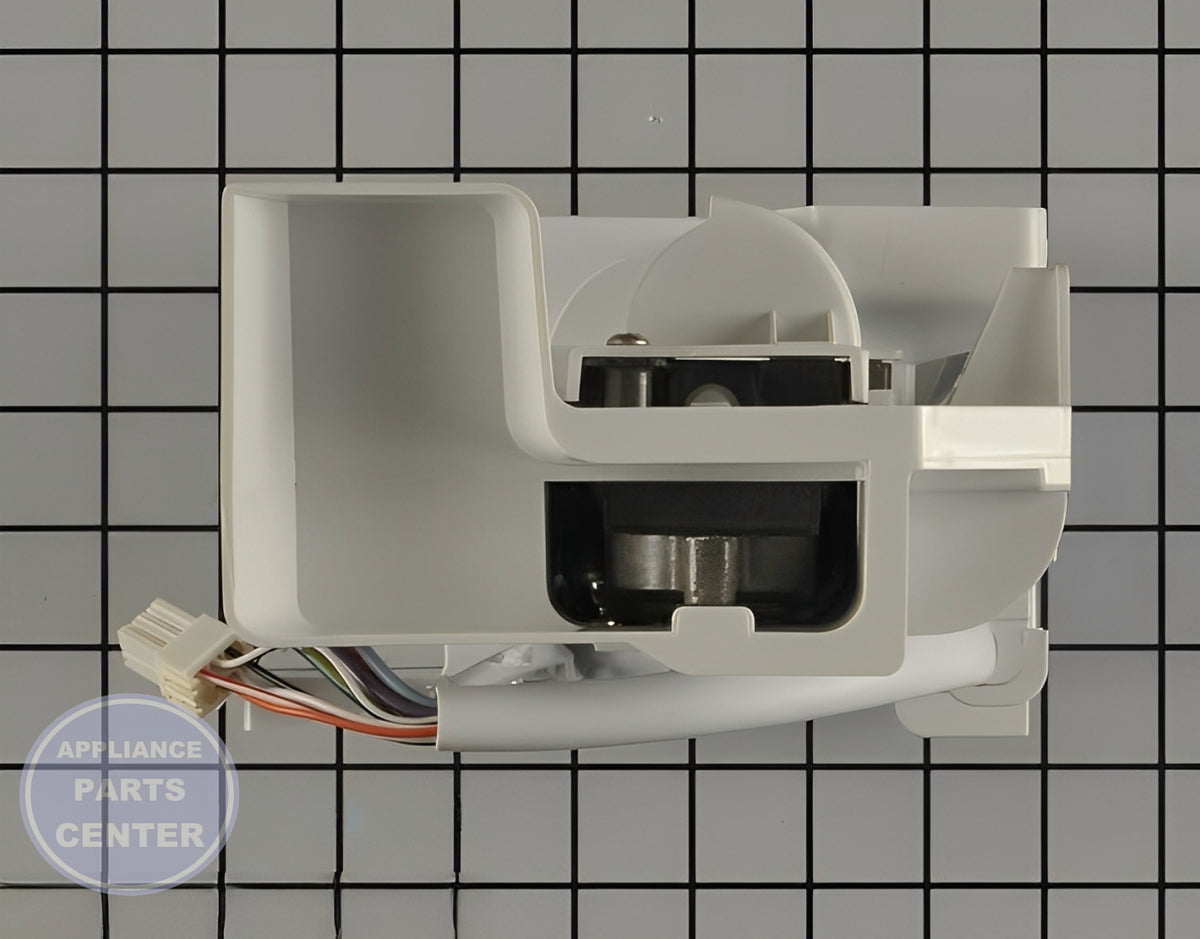 GE REFRIGERATOR SMALL CUBE ICEMAKER WR30X39345 - Detailed view of durable ice maker components