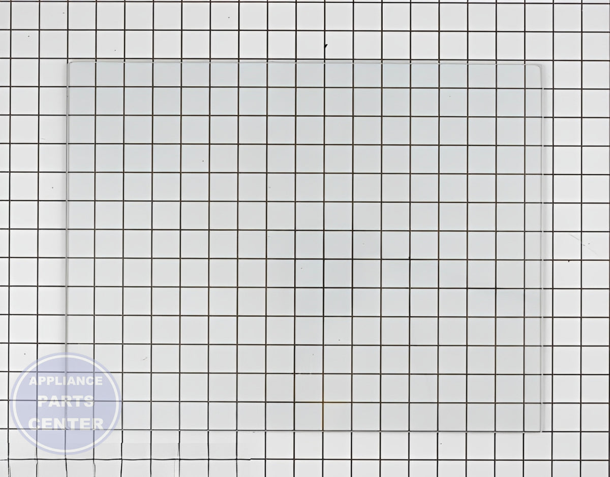 GE REFRIGERATOR GLASS SHELF WR32X10156 - Main view showing durable glass construction for various GE refrigerator models