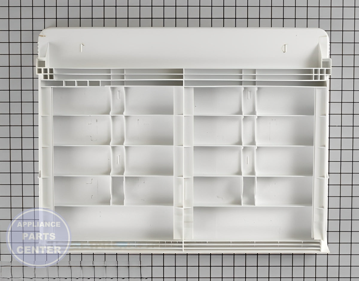 GE REFRIGERATOR VEGETABLE CRISPER PAN COVER WR32X10398 - Installation in GE model with easy mounting points