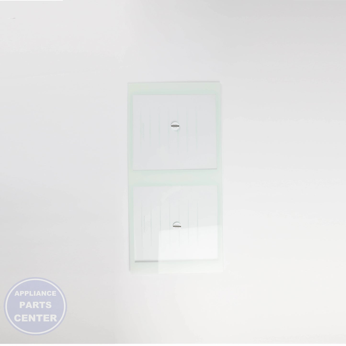GLASS SHELF WR32X10480 - Side view with precise measurements