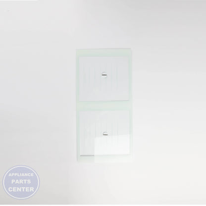 GLASS SHELF WR32X10480 - Side view with precise measurements