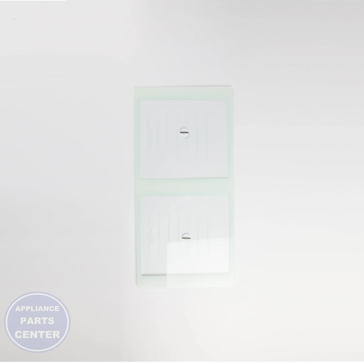 GLASS SHELF WR32X10480 - Side view with precise measurements