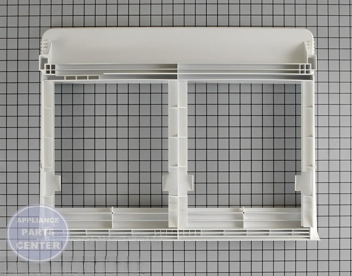 Refrigerator Vegetable Pan Cover with Glass WR32X10500 - Side view with 50 lbs capacity