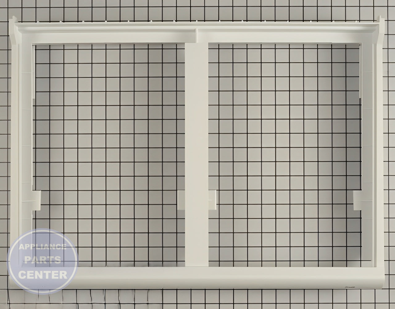 GE REFRIGERATOR VEGETABLE CRISPER PAN COVER WR32X10537 - Main view showing fresh produce organizer for specific models