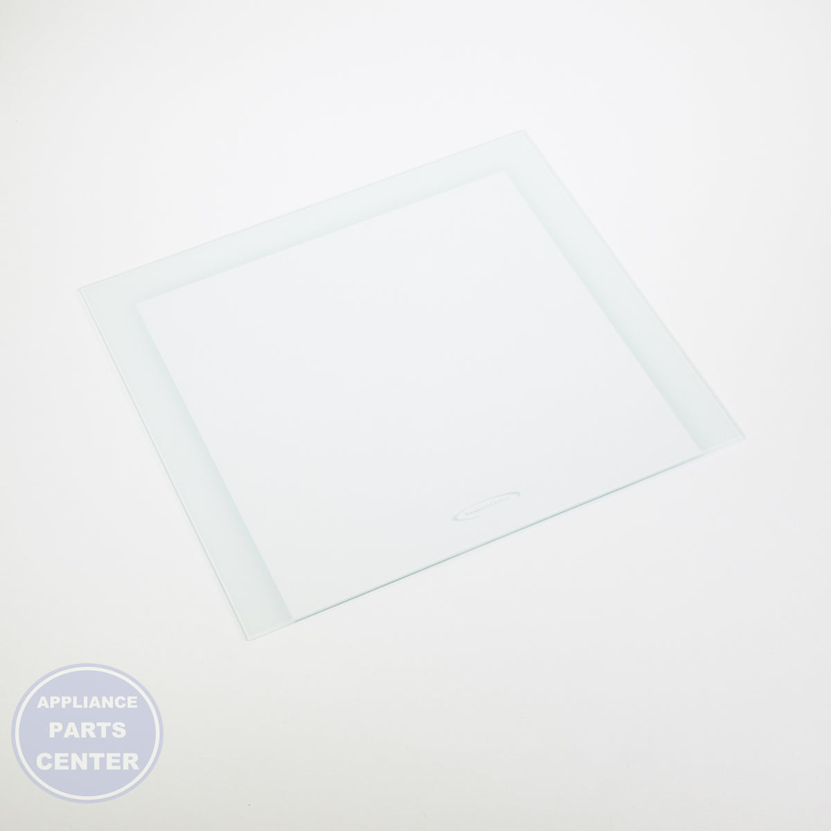 COVER PAN GLASS WR32X10594 - Side view with precise measurements