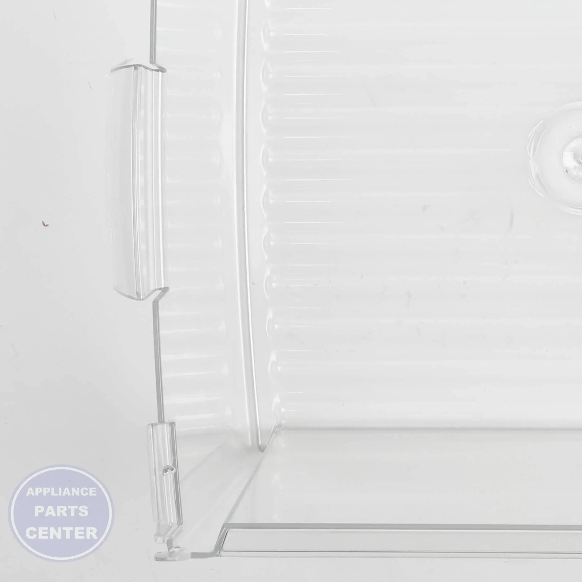 GEH REFRIGERATOR VEGETABLE PAN WR32X10837 - Installation in GEH model showcasing easy mounting points