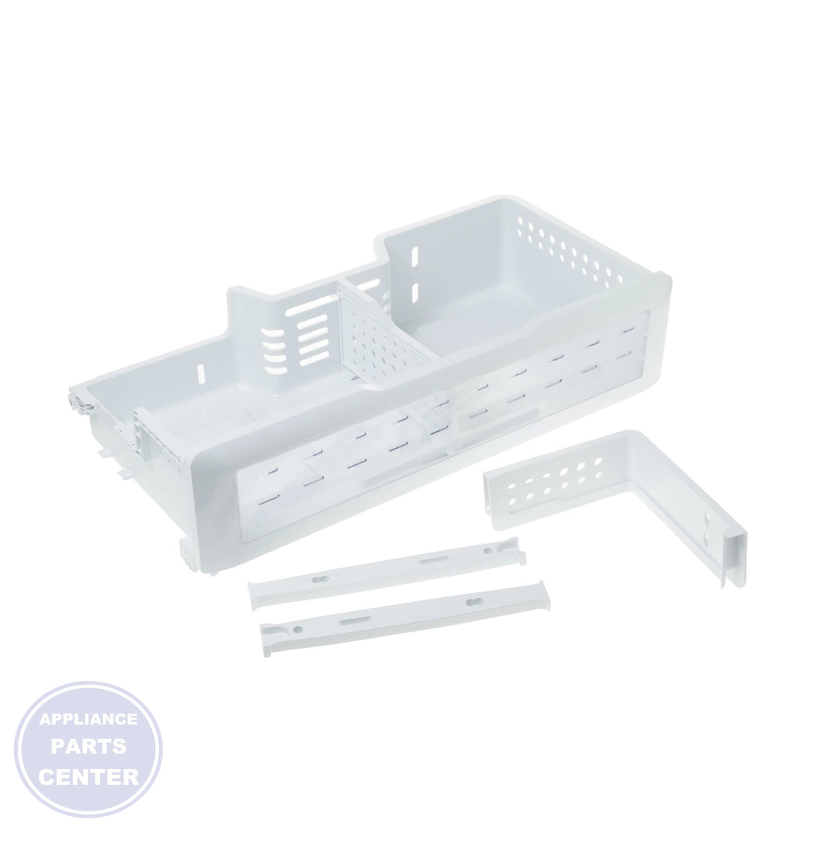 GEH REFRIGERATOR FREEZER BASKET & GLIDES WR32X26450 - Main view showing smooth gliding for GEH models