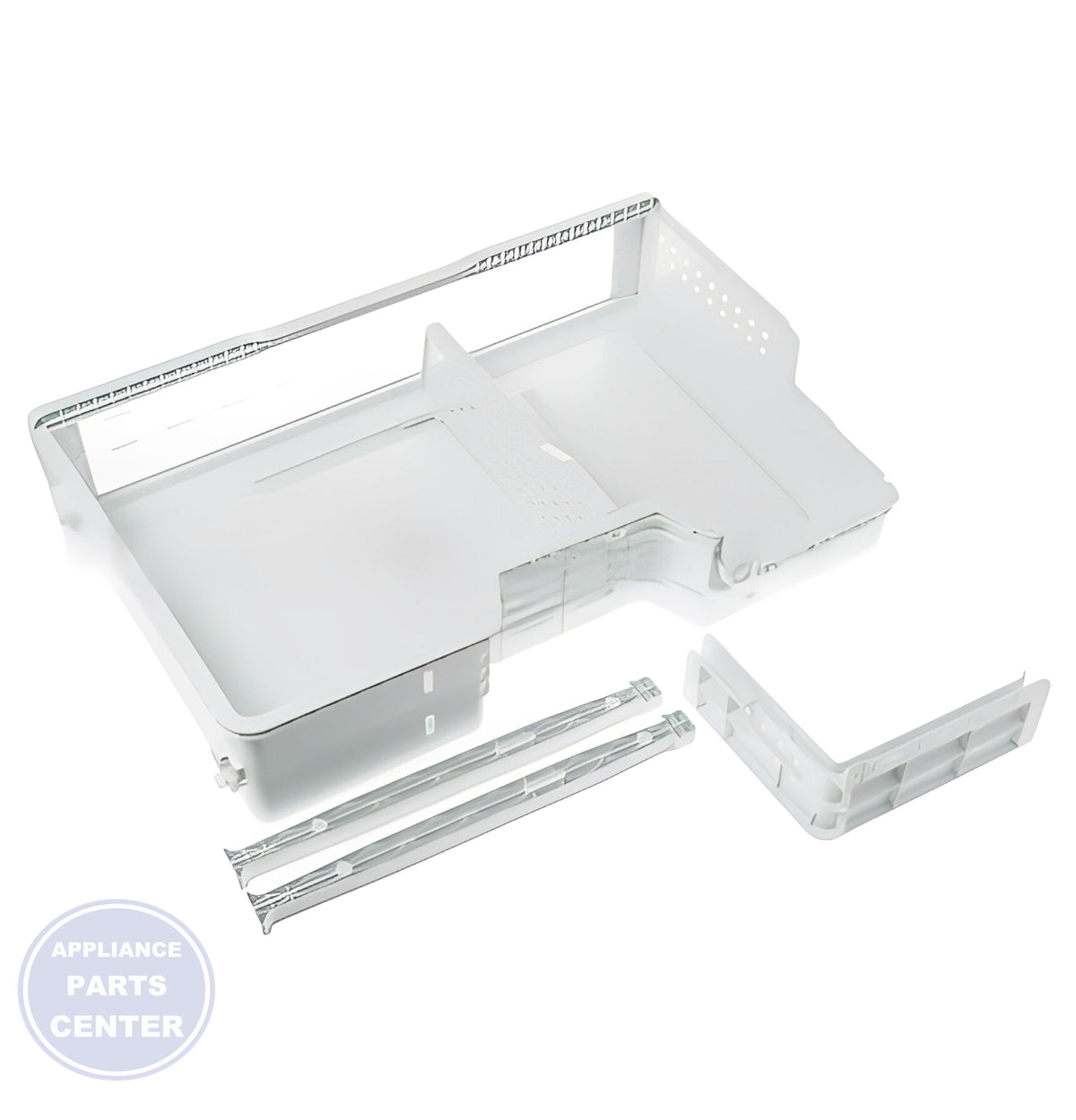 GE REFRIGERATOR FREEZER BIN WR32X26451 - Side view with 10 lbs capacity