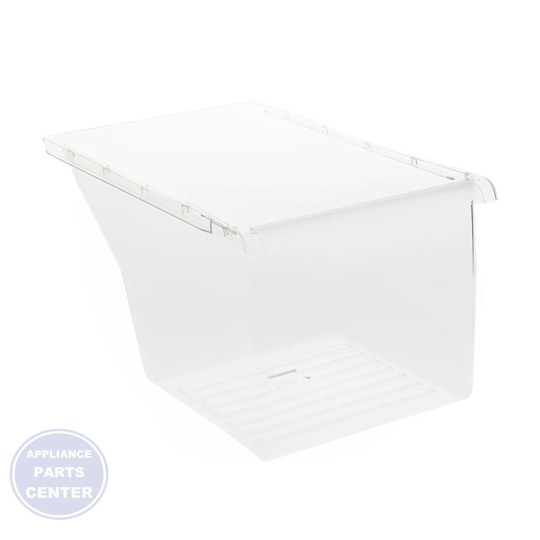 GE REFRIGERATOR VEGETABLE BIN WR32X28064 - Main view showing easy produce access for various GE refrigerator models