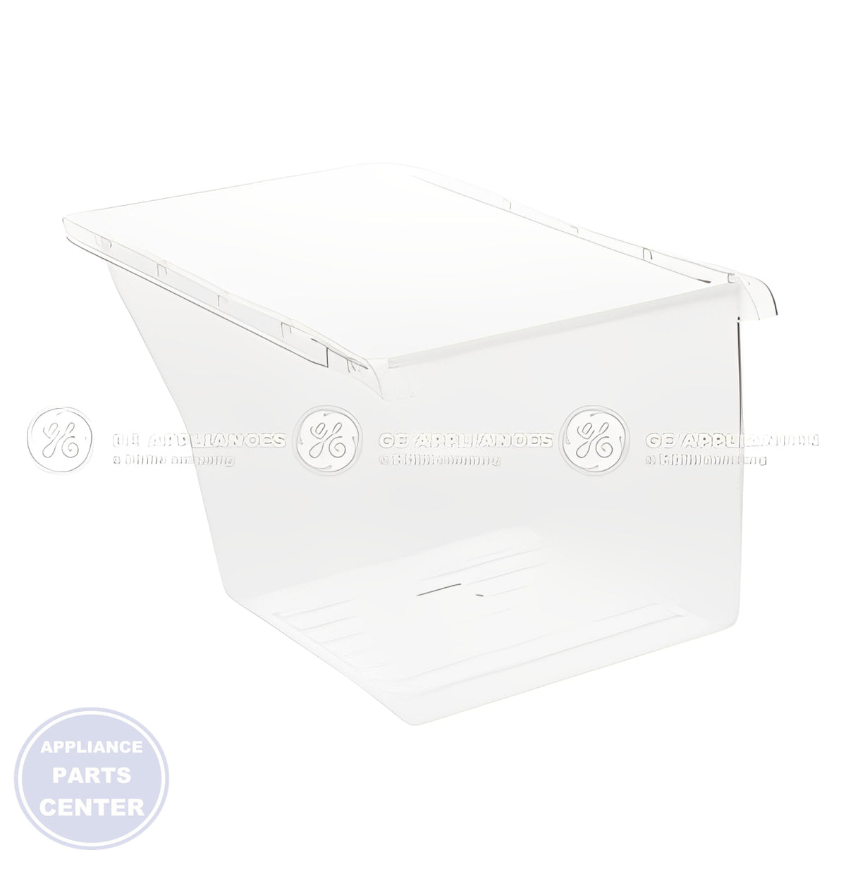 GE REFRIGERATOR VEGETABLE BIN WR32X28064 - Side view with 10 lbs produce capacity