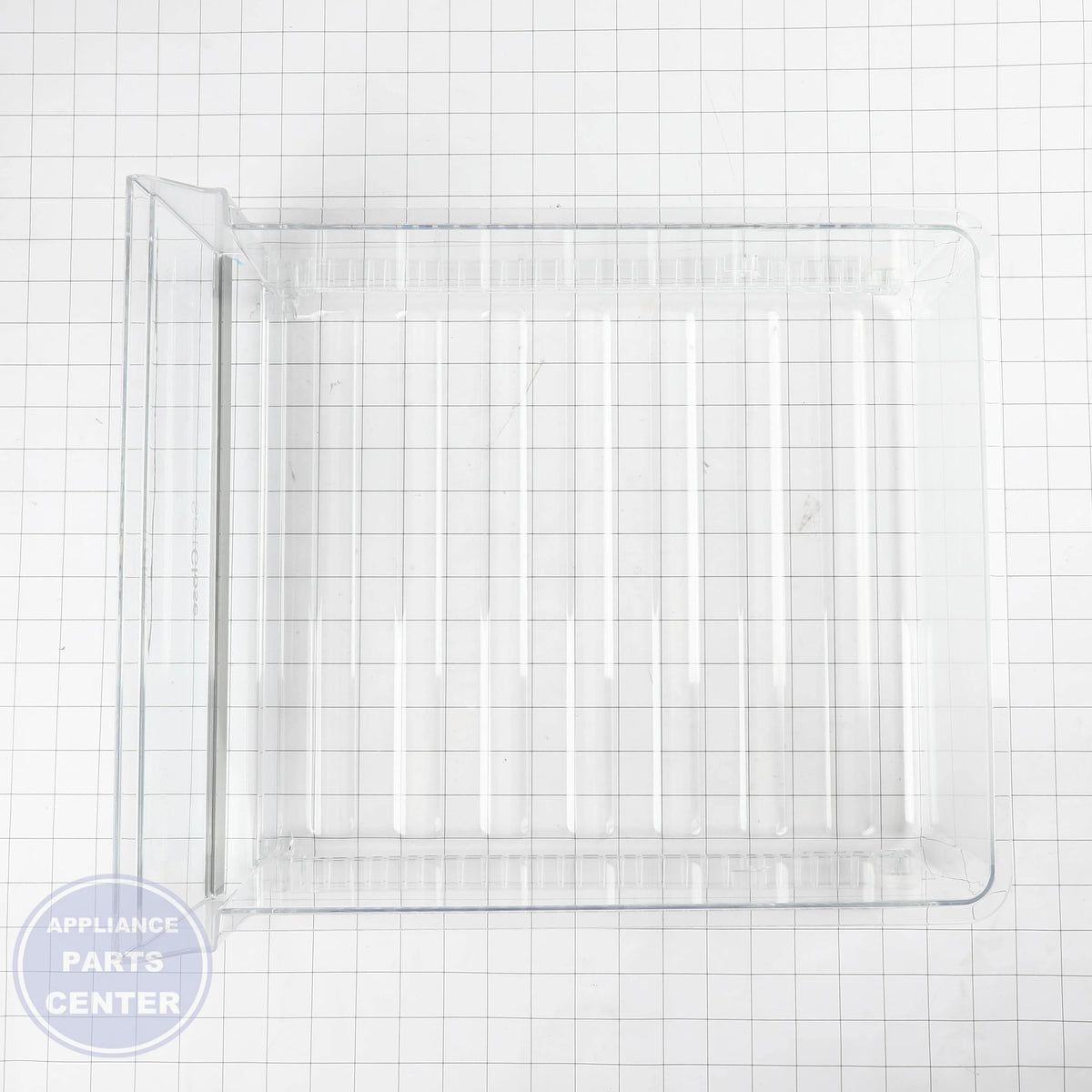 GEH CLEAR VEGETABLE PAN WR32X31962 - Installation in GEH-ABC123 showing easy mounting points