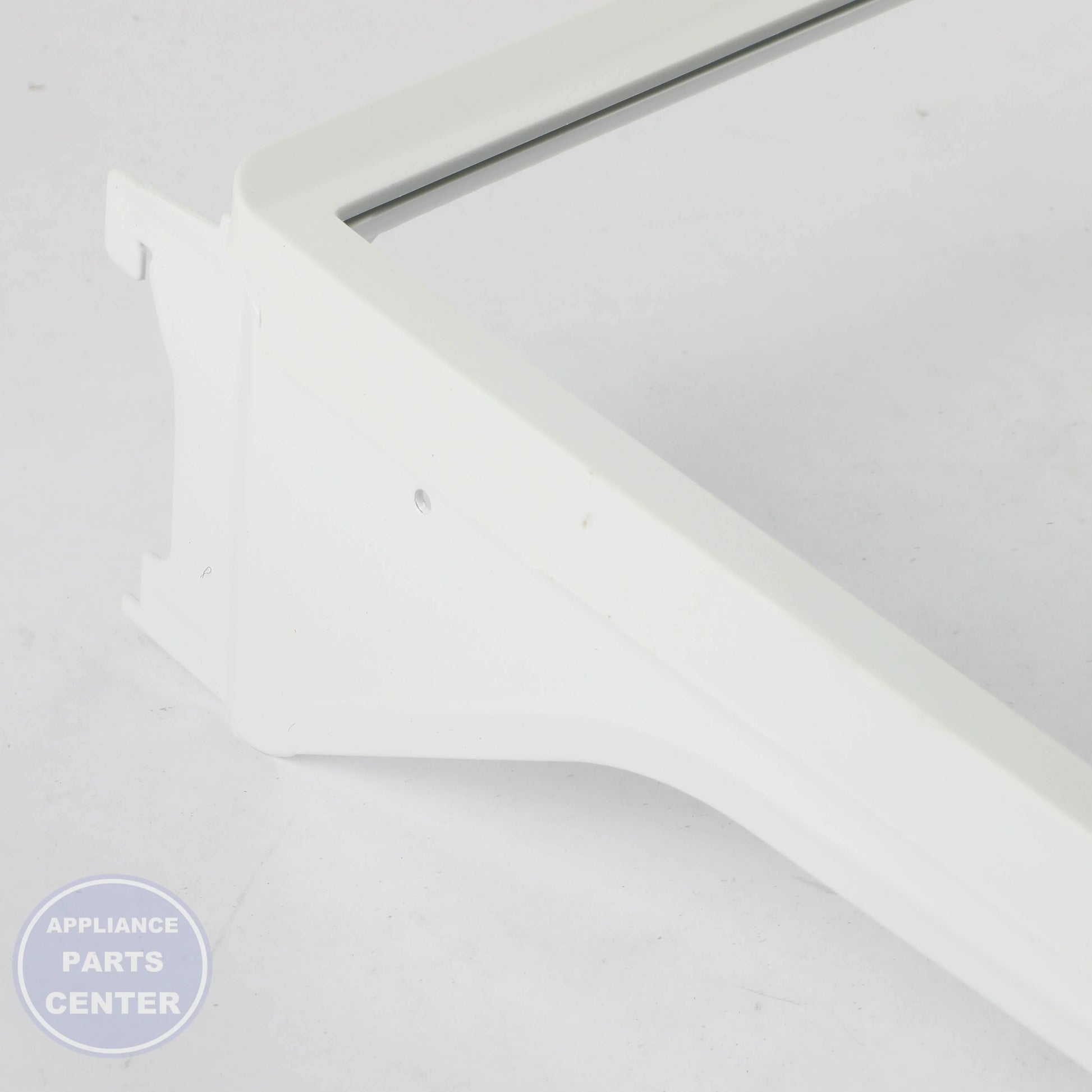 REFRIGERATOR SHELF ASSEMBLY WR32X38025 - Side view with precise measurements