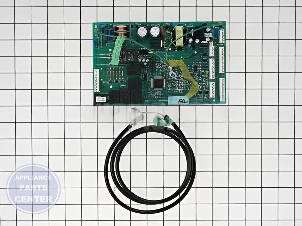 GE REFRIGERATOR MAIN ELECTRONIC CONTROL BOARD WR49X10152 - Installation in specific model showing key mounting points