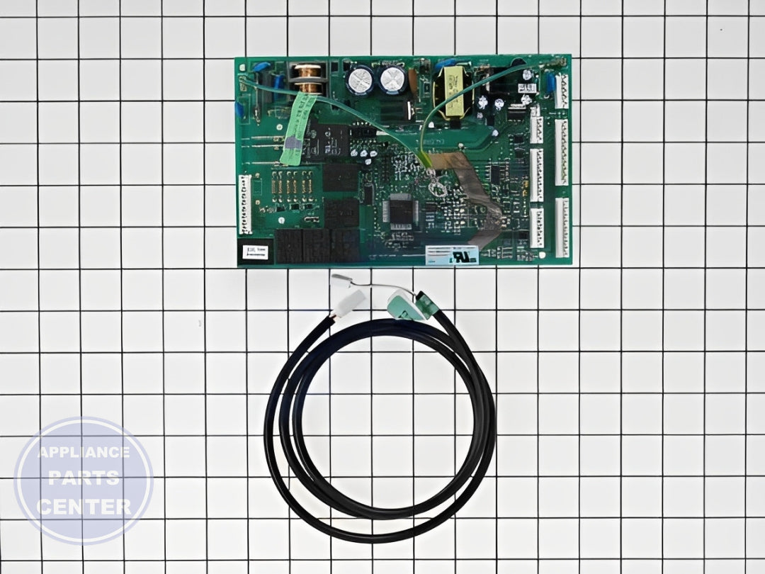 GE REFRIGERATOR MAIN ELECTRONIC CONTROL BOARD WR49X10152 - Installation in specific model showing key mounting points
